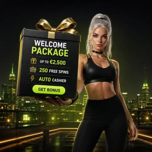 Giocatore che scopre i bonus dell'app mobile [Brand] con confezione regalo premium