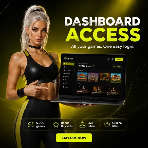 Giocatore sicuro che accede alla dashboard di login su Dashboard and Lobby Access After First Login con oltre 6.000 giochi